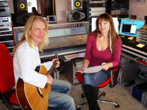 Christa Fartek  mit Bernd Kofler - Studio-Gitarrist und Musiklehrer